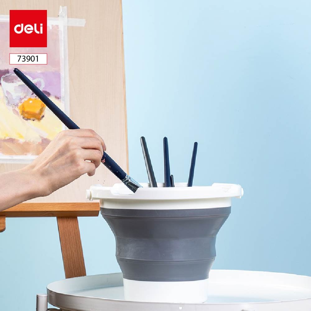 ديلي وعاء غسيل الفرشاة - قابل للطي - رمادي - E73901